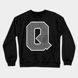 Q white Crewneck Sweatshirt